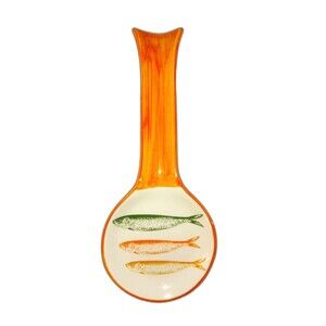 Alcoa Arte Portuguese Ceramic Spoon Rest with Sardine Design - Made in Portugal